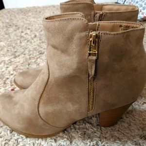 Tan booties